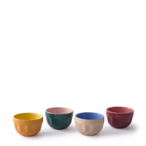 Polspotten -  set van 4 cappuccino kopjes multi-colour