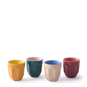 Polspotten -  set van 4 espresso kopjes multi-colour