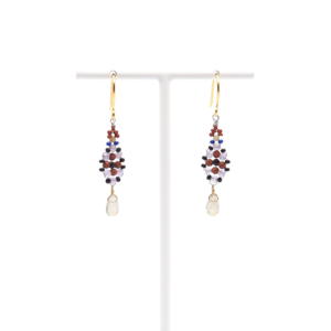 AX – oorbellen met labradoriet, amethist en jaspis