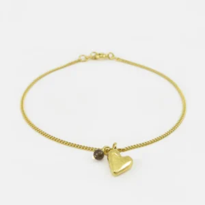 MHL – armbandje met hartje zilver verguld