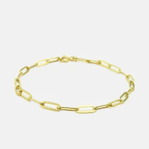 MHL – armband met paperclips zilver verguld