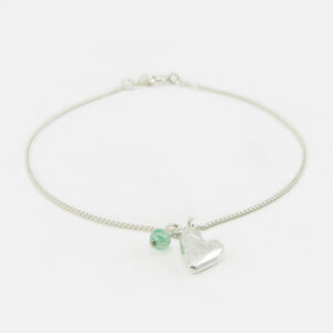 MHL - armbandje met hartje en aventurine zilver