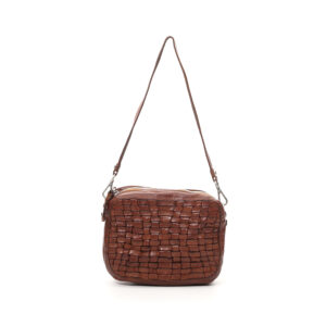 Campomaggi – bowling woven handtas cognac