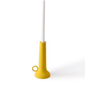 Polspotten -  kaarsenhouder spartan geel