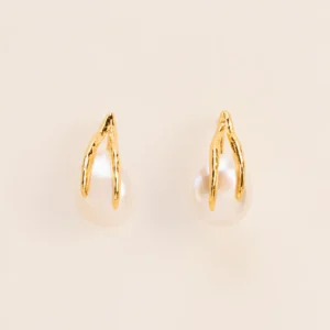 Wouters&Hendrix – oorbellen met parel en organische takjes