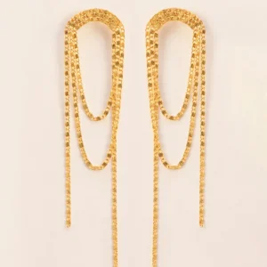 Wouters&Hendrix – oorbellen met hangende kettingen