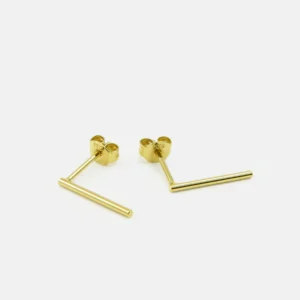 MHL - oorbellen staafje zilver verguld