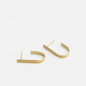 MHL – large u-shape studs zilver verguld