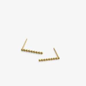 MHL – studs met tiny bubbles zilver verguld