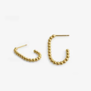 MHL – oorringen met tiny bubbles zilver verguld