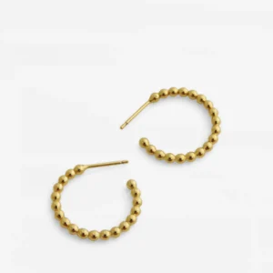 MHL – hoops met tiny bubbles zilver verguld