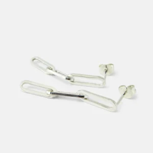 MHL - oorbellen paperclip small zilver