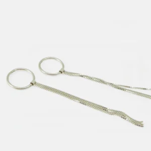 MHL - oorbellen met draden zilver