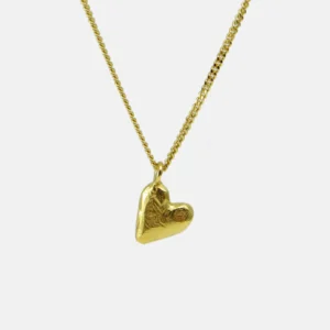 MHL – ketting met hartje zilver verguld