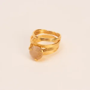 Wouters&Hendrix – ring met bamboo en rutielkwarts