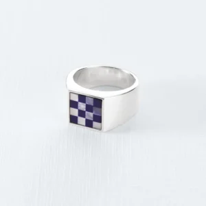 Wouters&Hendrix – signet ring met mosaic ring