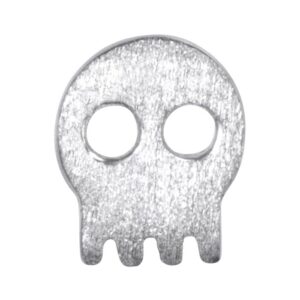 Lulu - single stud doodskopje zilver