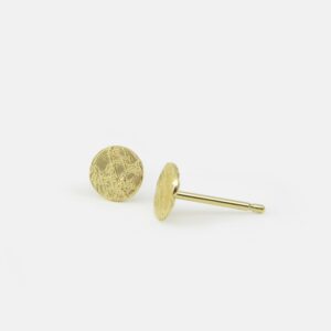 MHL – oorringen geborsteld schijfje zilver verguld