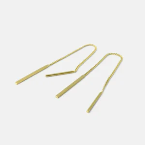 MHL - oorbellen met staafje zilver verguld