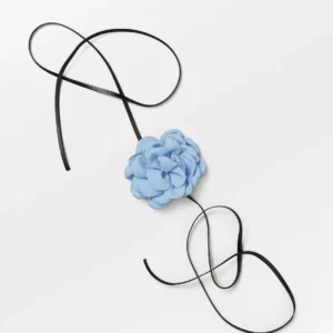 BS – althea bloemen choker blauw