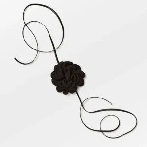 BS – althea bloemen choker zwart