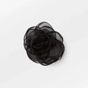 BS – haarbloem met elastiekje zwart
