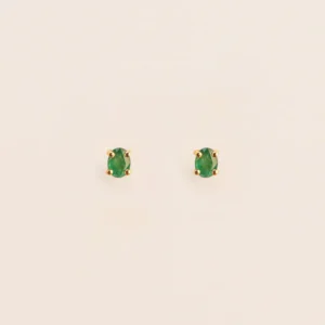 Wouters&Hendrix – 18K gouden studs met smaragd