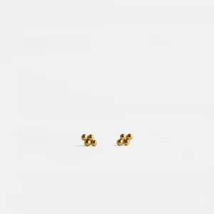 MHL - stud bolletjes ruit zilver verguld