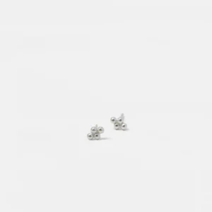 MHL - stud bolletjes ruit zilver