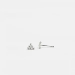 MHL - stud bolletjes driehoek zilver