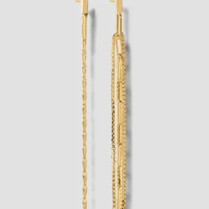 Lore Van Keer – noctis assymetrische oorbellen met kettingen