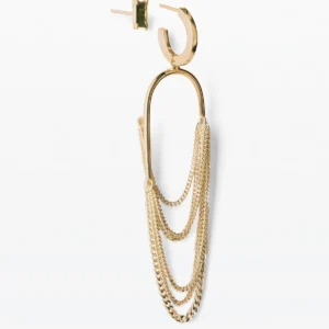 Lore Van Keer –  forma asymmetrische oorringen met toermalijn en kettingen