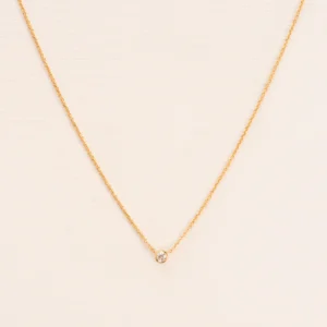 Wouters&Hendrix – 18K gouden ketting met witte diamant