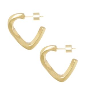 EB - vergulde hart oorstekers