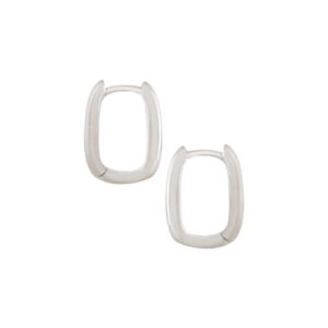 EB - rechthoekige creolen zilver