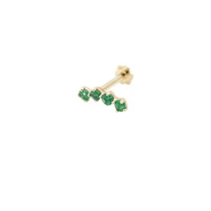 The Wild Jewels -  piercing Hailey YG emerald (5mm)