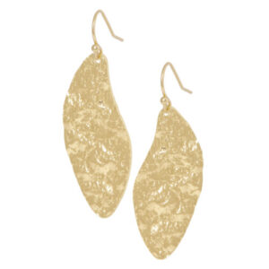 EB - oorbellen met gehamerd blad