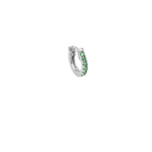 The Wild Jewels -  oorbel Daylight WG emerald single (6mm)