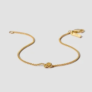 Lore Van Keer - sync armband met knoop zilver verguld