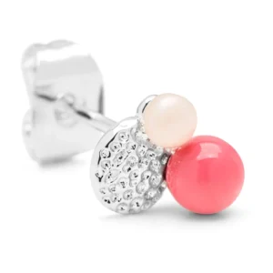 Lulu - single stud boeket zilverkleurig