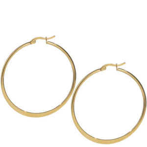 EB - platte oorringen verguld (6cm)