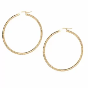 EB - bewerkte oorringen met textuur