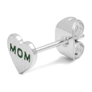 Lulu - hartje mama groen zilverkleurig