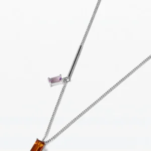 Lore Van Keer - forma ketting met cognac citrien en amethist