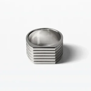 Lore Van Keer - summa ring met textuur zilver