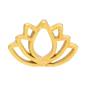 Lulu - single stud lotus goudkleurig