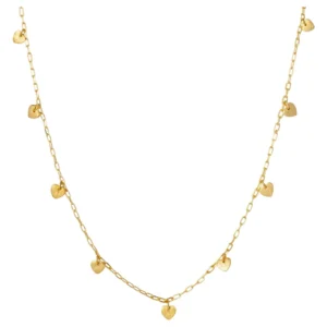 Lulu - ketting met hartjes goud