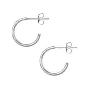 Lulu - small hoops brushed zilverkleurig
