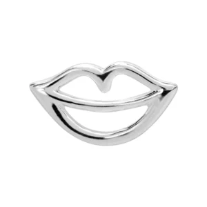 Lulu - single stud lippen zilver