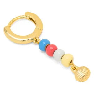 Lulu - single oorbel zomer met schelp goudkleurig